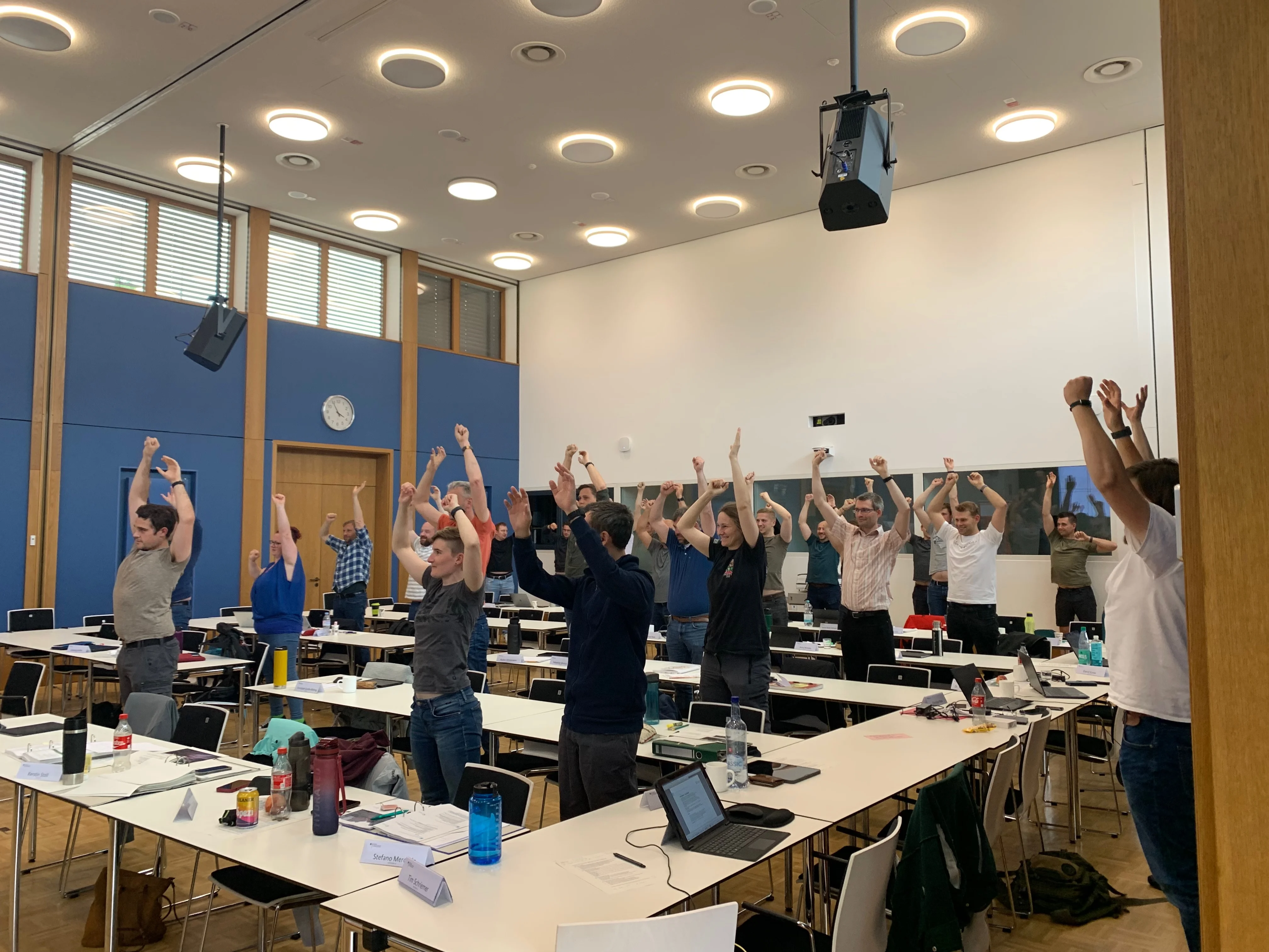 Bewegte Pause zwischen den Vorträgen